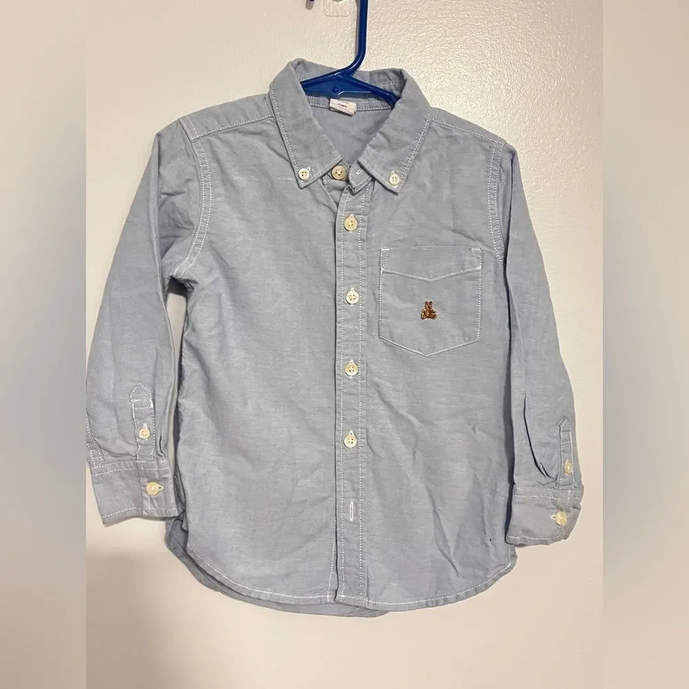 (2) Lot Boys Long Sleeve Shirts Casual Dress Shirt Sz 4T